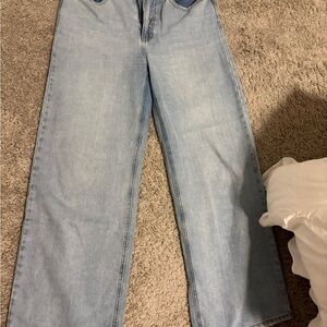 Just Black Sky Blue Wide Leg Jeans